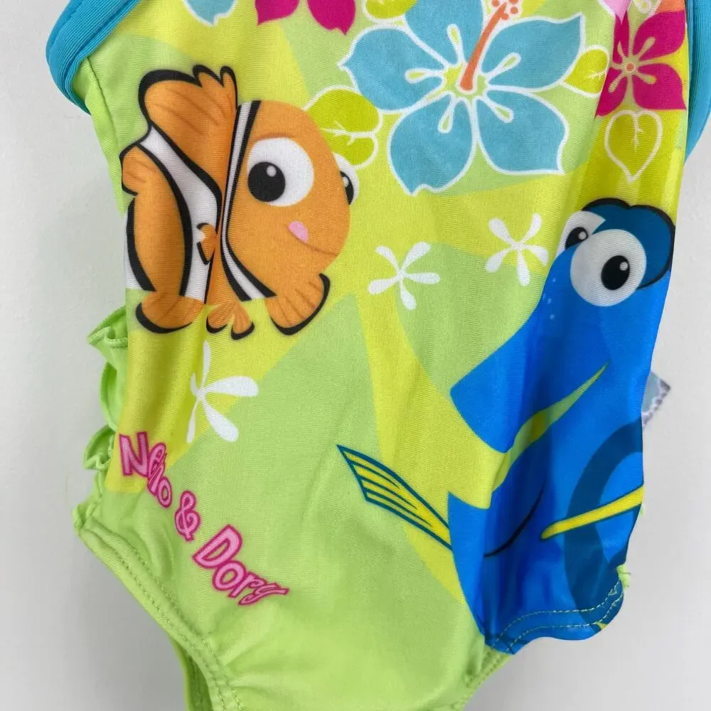 Vintage Y2K Finding Nemo Ruffle Swimsuit 12 Months NWT